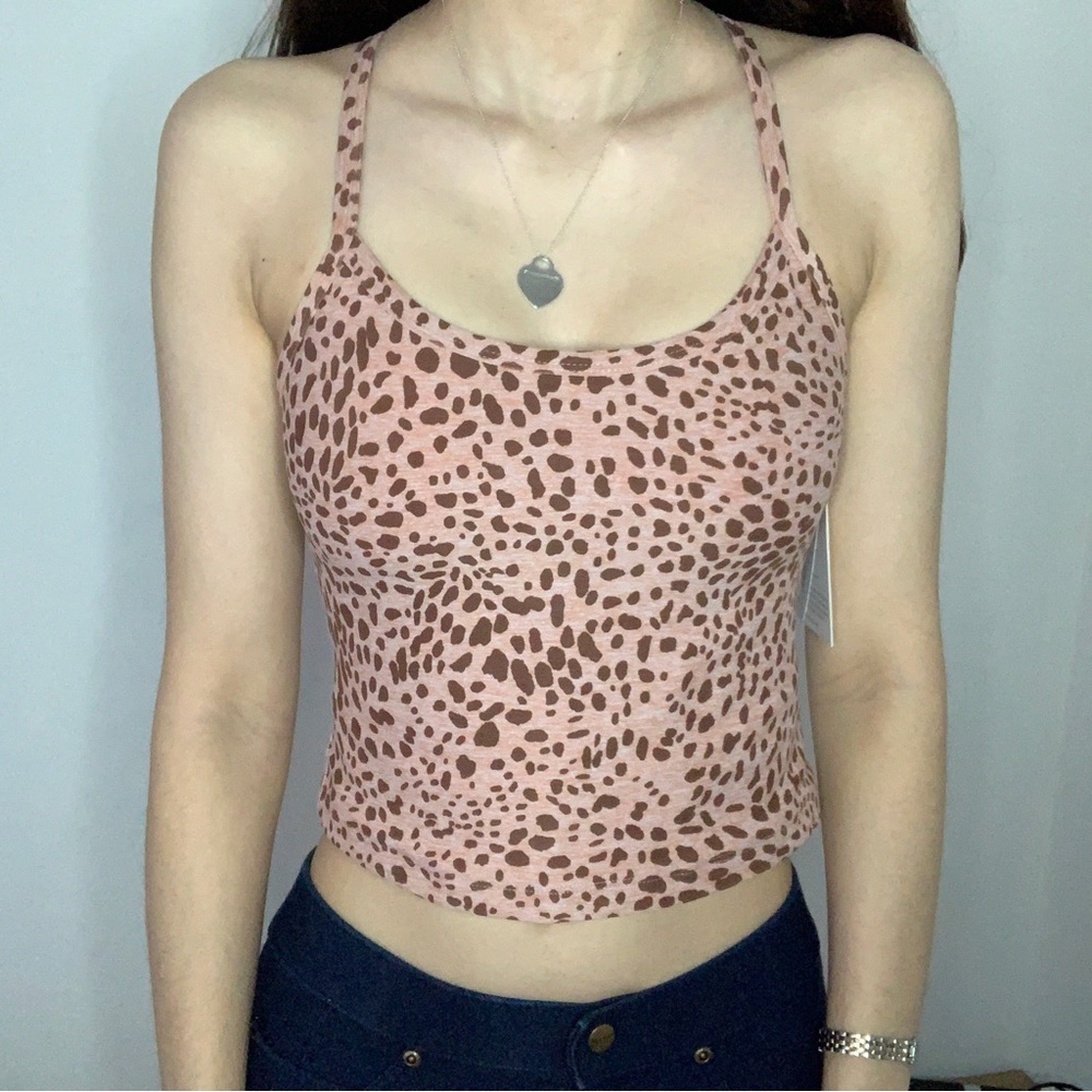 Beyond Yoga Cheetah Print Slim Racerback Tank